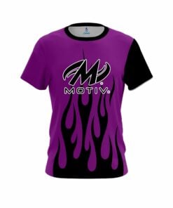 Motiv Purple Flaming CoolWick Bowling Jersey