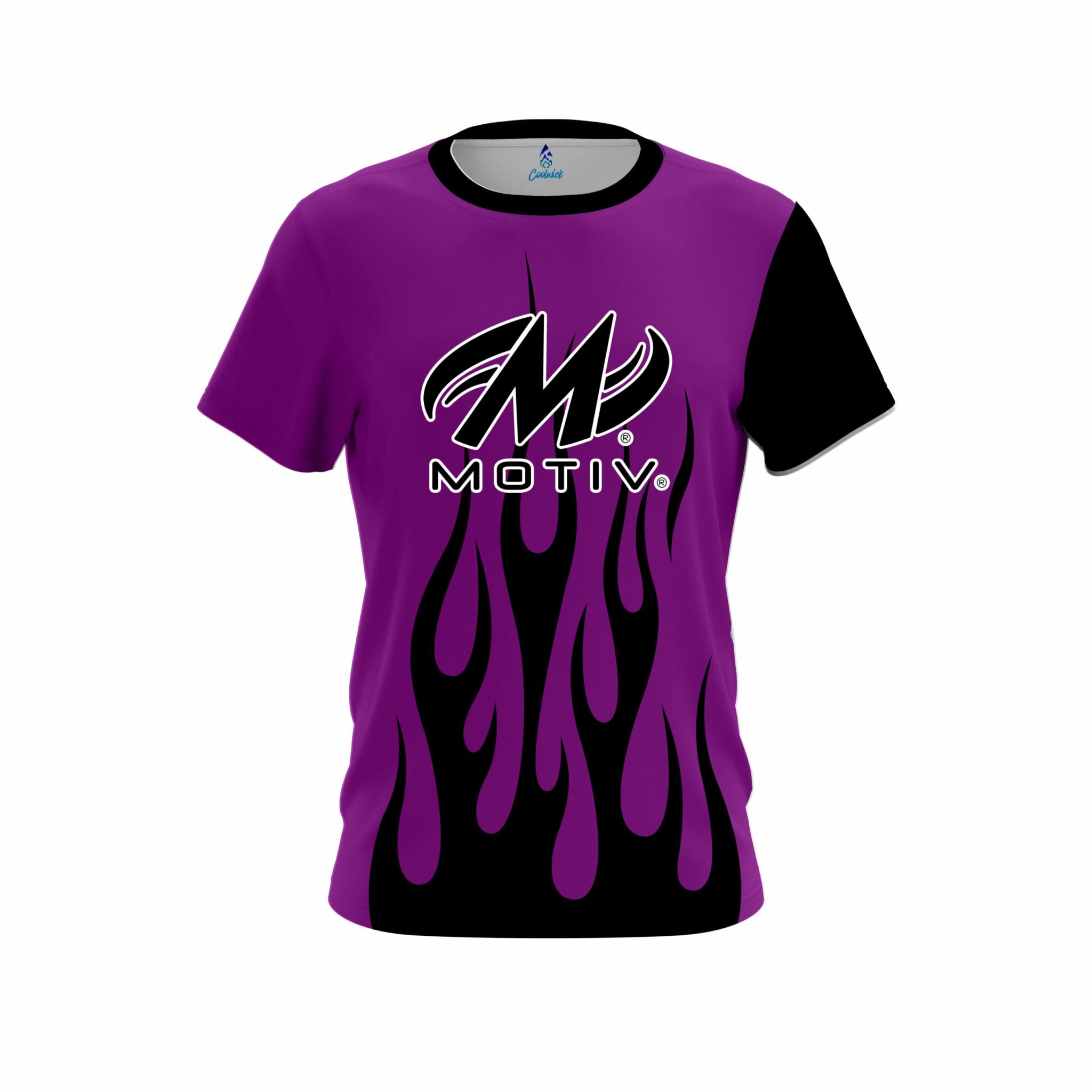 Motiv Purple Flaming CoolWick Bowling Jersey