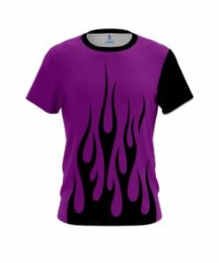 Plain Purple Flaming CoolWick Bowling Jersey