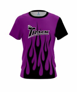 Track Purple Flaming CoolWick Bowling Jersey