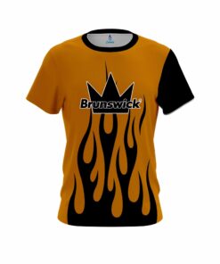 Brunswick Rust Flaming Coolwick Bowling Jersey
