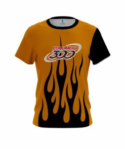Columbia 300 Rust Flaming CoolWick Bowling Jersey