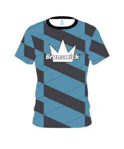 Brunswick Blue Slanted Coolwick Bowling Jersey