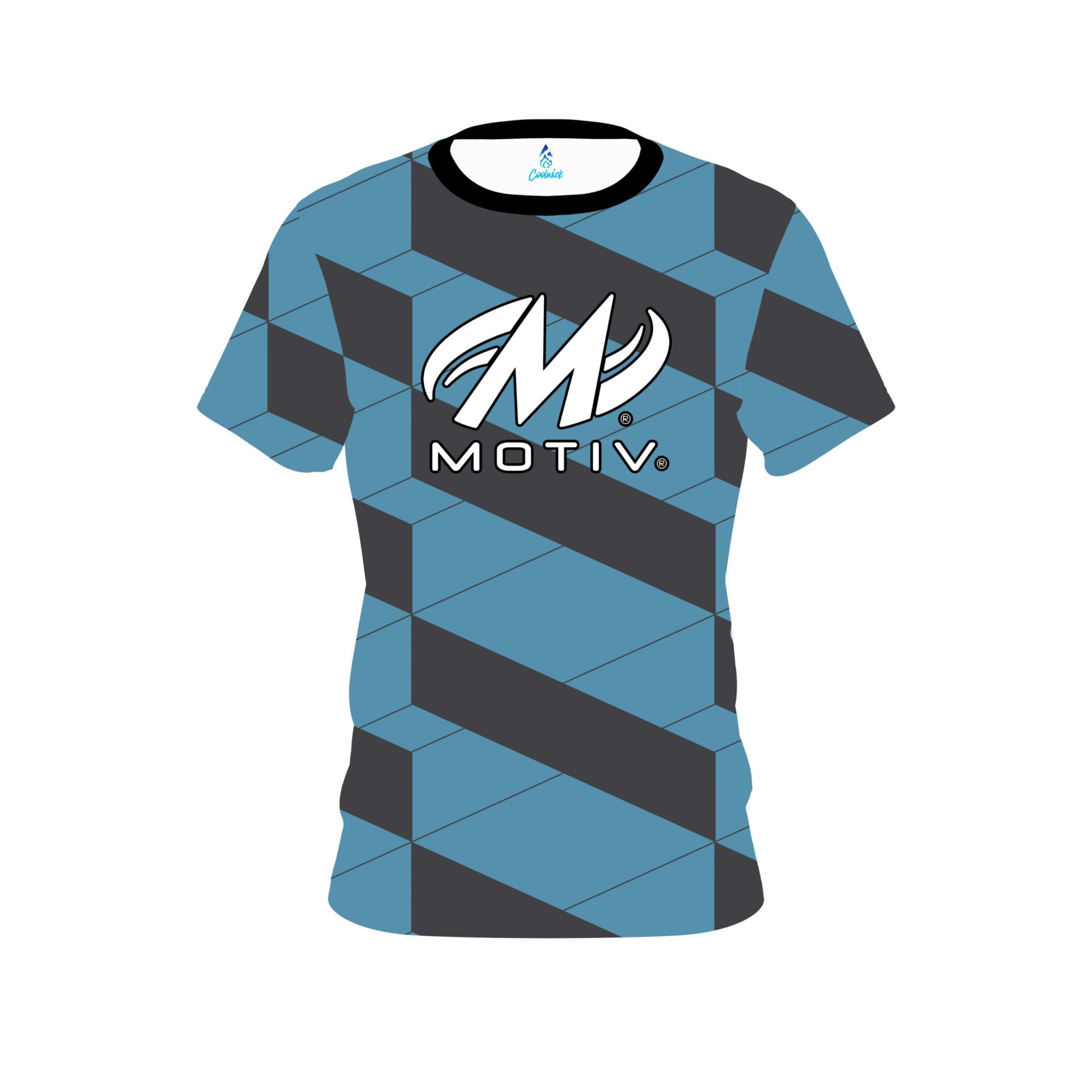 Motiv Blue Slanted CoolWick Bowling Jersey
