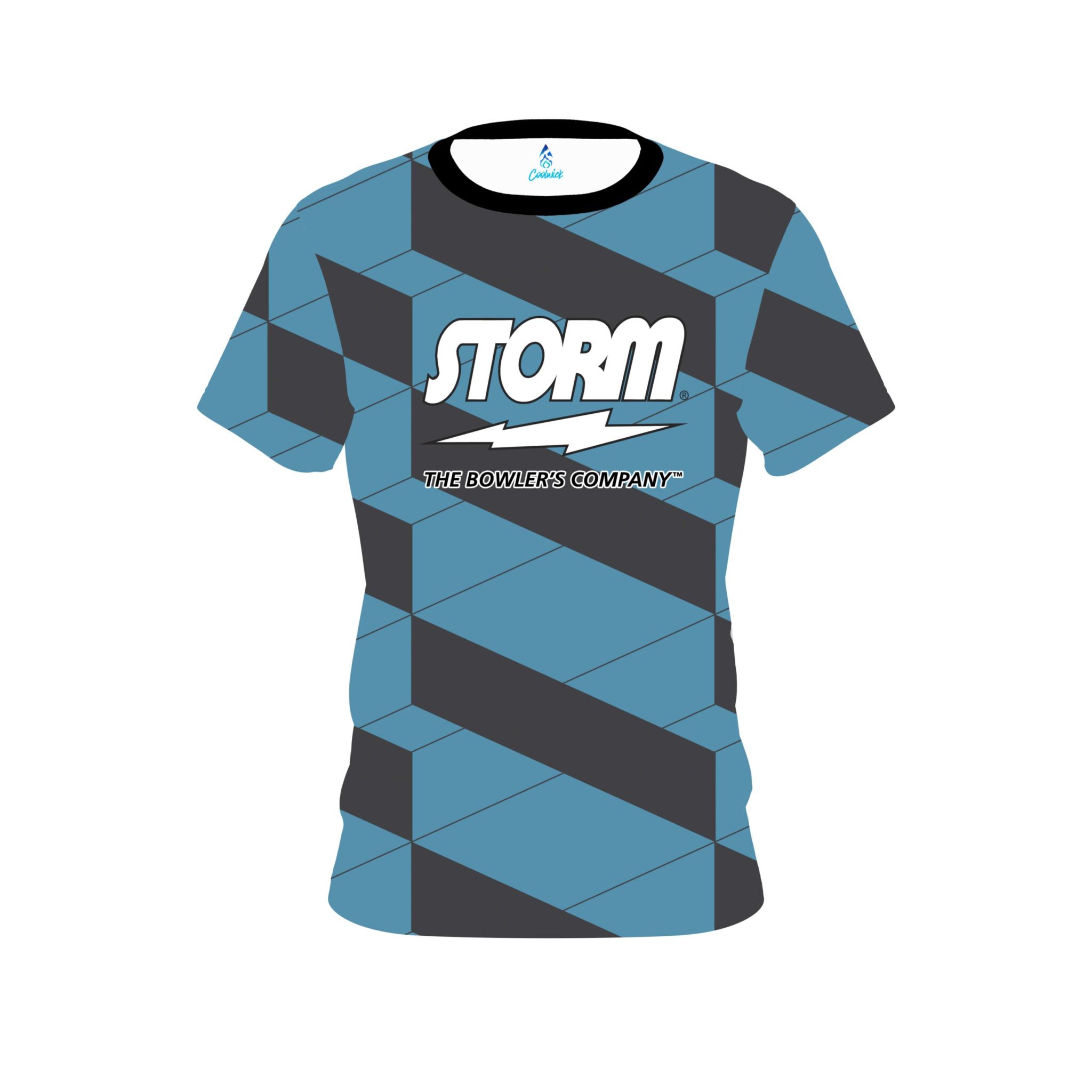 Storm Blue Slanted CoolWick Bowling Jersey