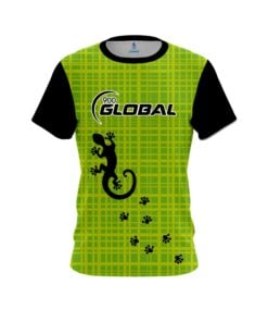 900 Global Lime Plaid Gecko CoolWick Bowling Jersey