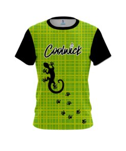 Signature Lime Plaid Gecko CoolWick Bowling Jersey