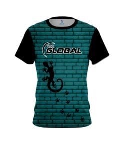900 Global Turq Bricks Gecko CoolWick Bowling Jersey