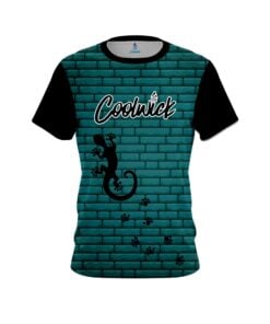 Signature Turq Bricks Gecko CoolWick Bowling Jersey