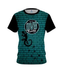 DV8 Turq Bricks Gecko CoolWick Bowling Jersey