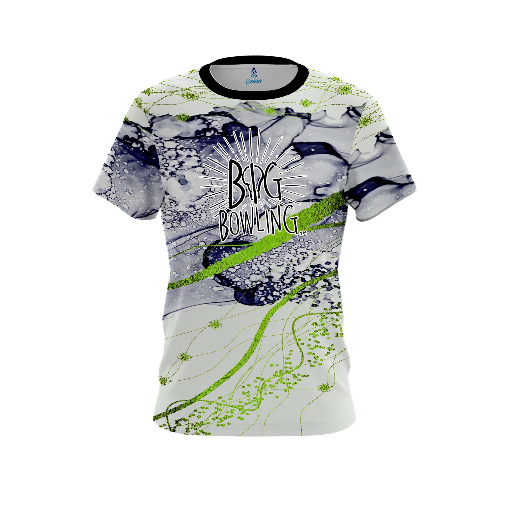 Big Bowling Lime Green Granite CoolWick Bowling Jersey