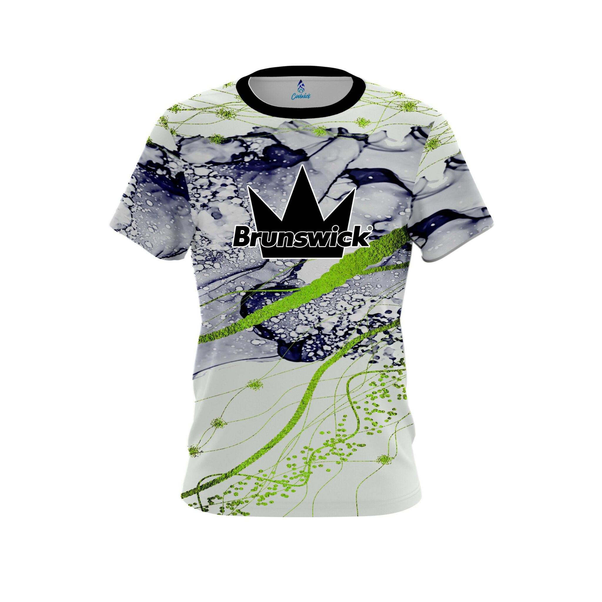 Brunswick Lime Green Granite Coolwick Bowling Jersey