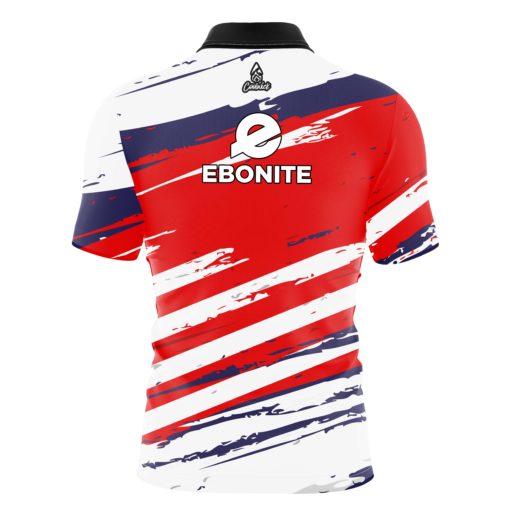 Ebonite All American Quick Ship CoolWick Sash Zip Bowling Jersey - Image 2