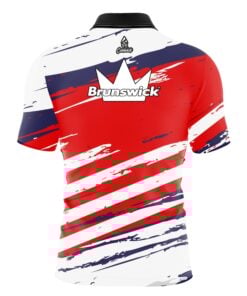 Alternative view of Brunswick All American Quick Ship CoolWick Sash Zip Bowling Jersey