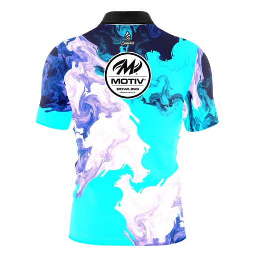Motiv Abstract Quick Ship CoolWick Sash Zip Bowling Jersey - Image 2