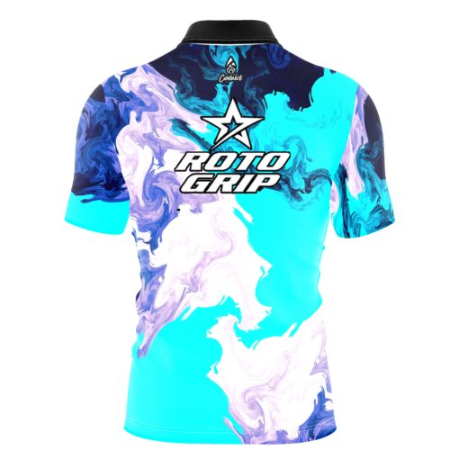 Roto Grip Abstract Quick Ship CoolWick Sash Zip Bowling Jersey - Image 2