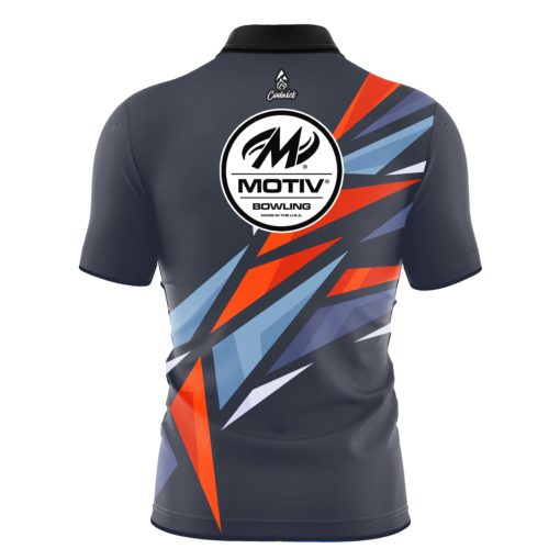 Motiv Sport Triangle Quick Ship CoolWick Sash Zip Bowling Jersey - Image 2