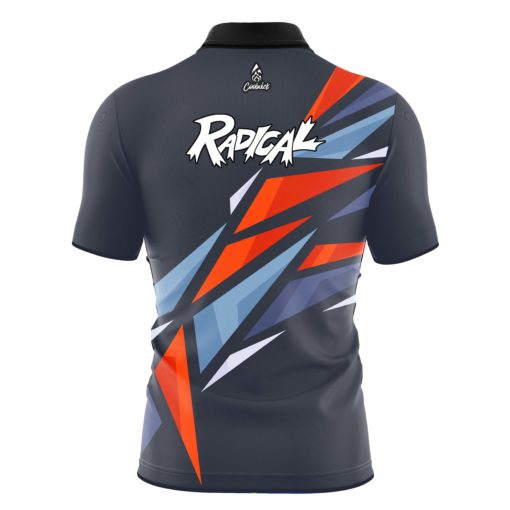 Radical Sport Triangle Quick Ship CoolWick Sash Zip Bowling Jersey - Image 2