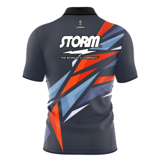 Storm Sport Triangle Quick Ship CoolWick Sash Zip Bowling Jersey - Image 2