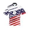 Ebonite All American Quick Ship CoolWick Sash Zip Bowling Jersey