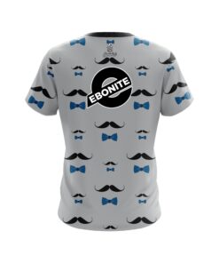 Alternative view of Ebonite Grey Blue Mustache CoolWick Bowling Jersey