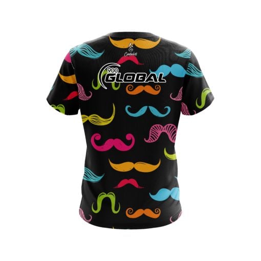 900 Global Multi-Colored Mustache CoolWick Bowling Jersey - Image 2
