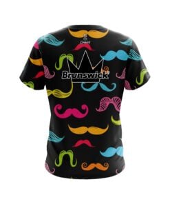 Alternative view of Brunswick Multi-Colored Mustache Coolwick Bowling Jersey