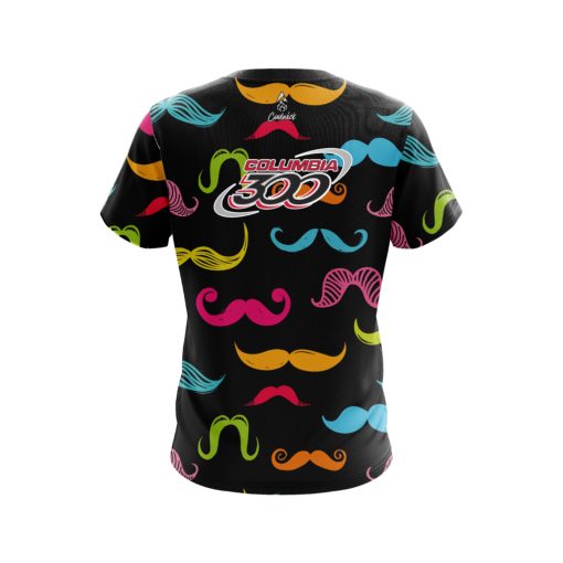 Columbia 300 Multi-Colored Mustache CoolWick Bowling Jersey - Image 2