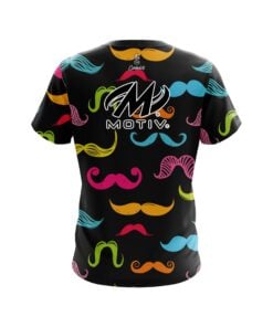 Alternative view of Motiv Multi-Colored Mustache CoolWick Bowling Jersey