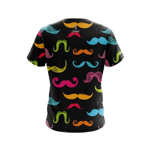 Plain Multi-Colored Mustache CoolWick Bowling Jersey - Image 2