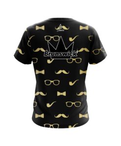 Alternative view of Brunswick Black Gold Mustache Coolwick Bowling Jersey