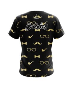 Alternative view of Signature Black Gold Mustache CoolWick Bowling Jersey