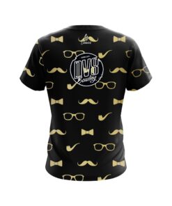 Alternative view of DV8 Black Gold Mustache CoolWick Bowling Jersey