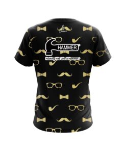 Alternative view of Hammer Black Gold Mustache CoolWick Bowling Jersey