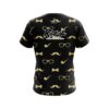 Radical Black Gold Mustache CoolWick Bowling Jersey - Image 2