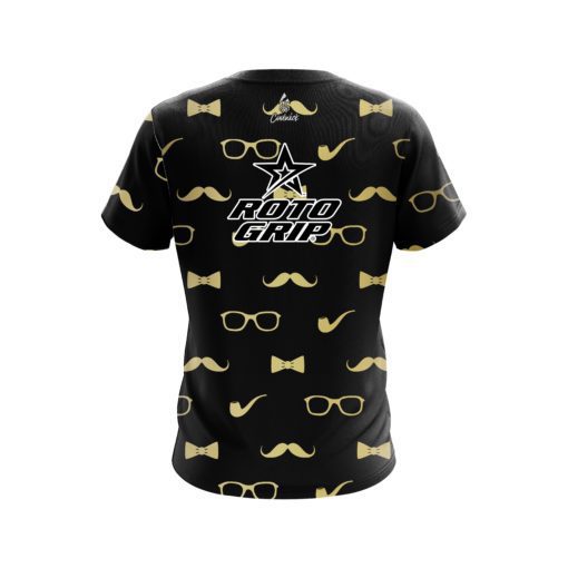 Roto Grip Black Gold Mustache CoolWick Bowling Jersey - Image 2