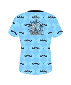 Alternative view of Big Bowling Baby Blue Mustache CoolWick Bowling Jersey