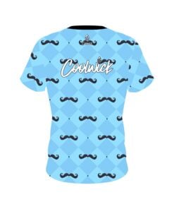 Alternative view of Signature Baby Blue Mustache CoolWick Bowling Jersey