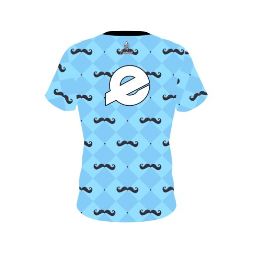 Ebonite Baby Blue Mustache CoolWick Bowling Jersey - Image 2
