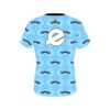 Ebonite Baby Blue Mustache CoolWick Bowling Jersey - Image 2