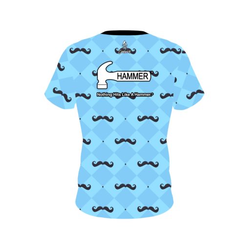 Hammer Baby Blue Mustache CoolWick Bowling Jersey - Image 2