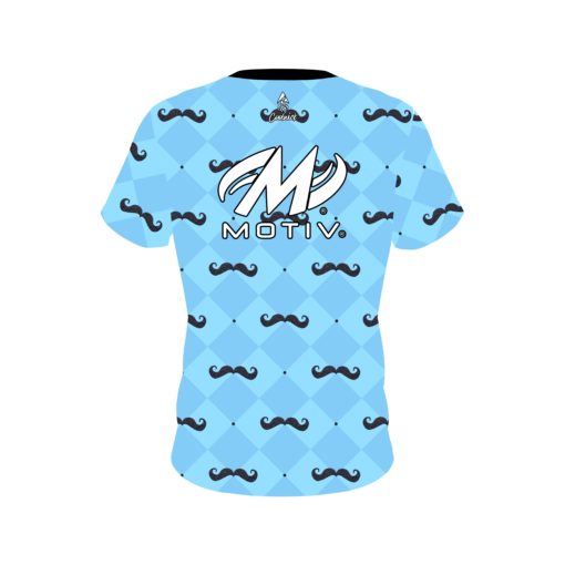Motiv Baby Blue Mustache CoolWick Bowling Jersey - Image 2