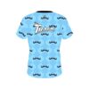 Track Baby Blue Mustache CoolWick Bowling Jersey - Image 2