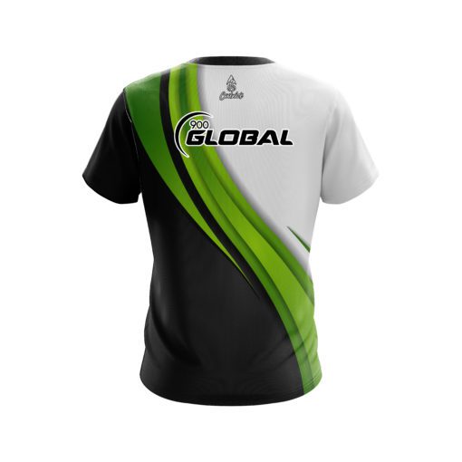 900 Global Green Flutter CoolWick Bowling Jersey - Image 2