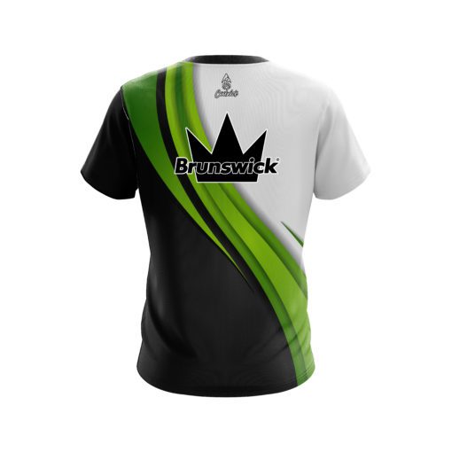 Brunswick Green Flutter Coolwick Bowling Jersey - Image 2