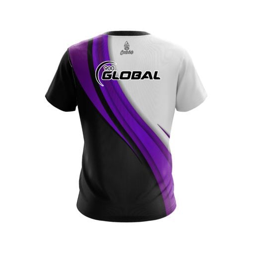 900 Global Purple Flutter CoolWick Bowling Jersey - Image 2