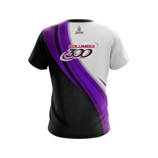 Columbia 300 Purple Flutter CoolWick Bowling Jersey - Image 2