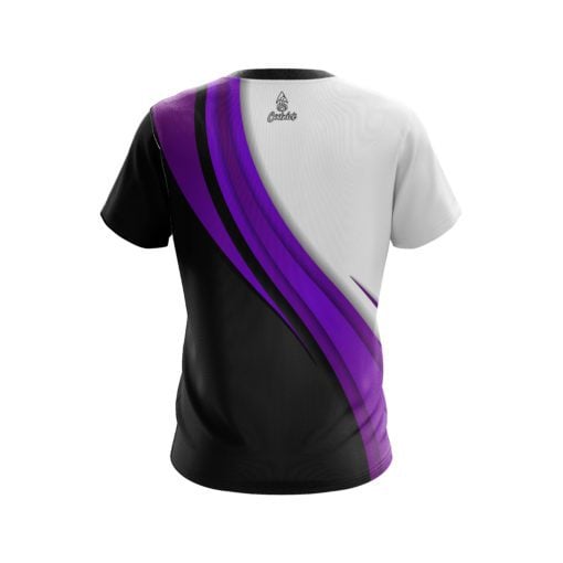 Plain Purple Flutter CoolWick Bowling Jersey - Image 2