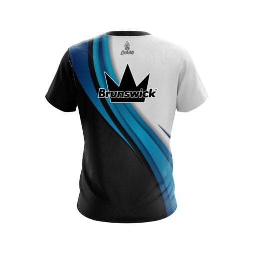 Brunswick Blue Flutter Coolwick Bowling Jersey - Image 2