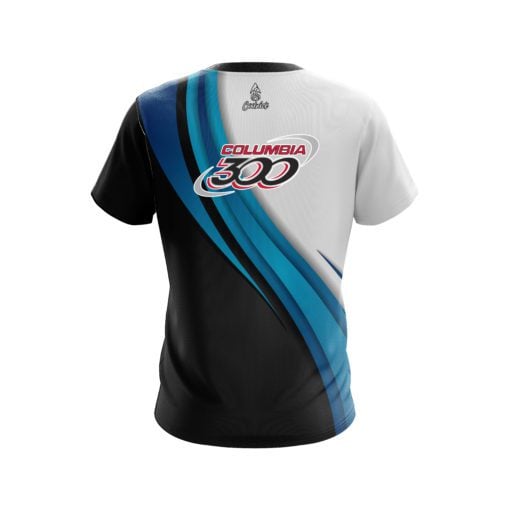Columbia 300 Blue Flutter CoolWick Bowling Jersey - Image 2